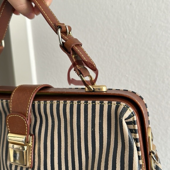 Holding Horses, Anthropology leather satchel, striped bag. - Picture 11 of 16